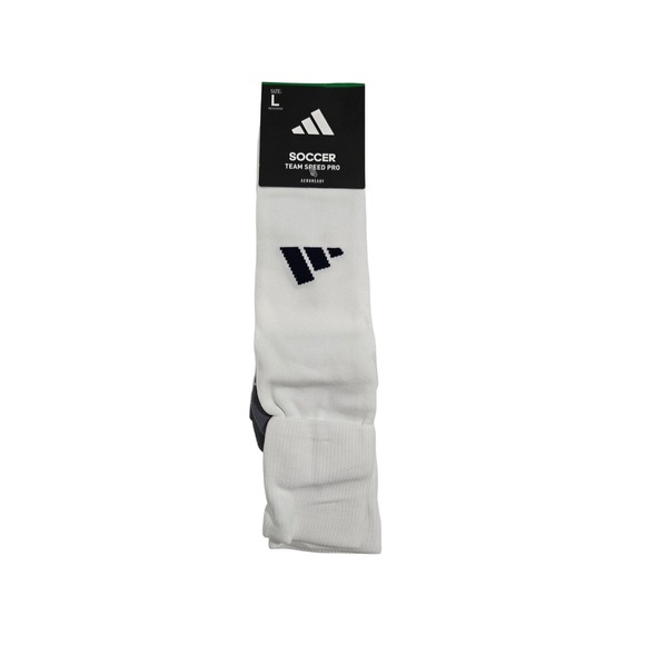 Adidas Soccer Team Speed Pro Socks in White/Navy Blue - Size Large - Picture 2 of 6